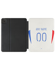 iPad case with the Olympique Lyonnais 2024-25 Home football shirt design by RIPA Football