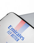 Laptop sleeve with the Olympique Lyonnais 2024-25 Home football shirt design by RIPA Football