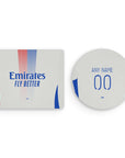 Mouse pad with the Olympique Lyonnais 2024-25 Home football shirt design by RIPA Football