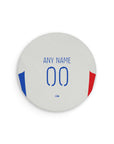 Mouse pad with the Olympique Lyonnais 2024-25 Home football shirt design by RIPA Football