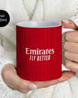 Mug with the Olympique Lyonnais 2026-27 Away football shirt design by RIPA Football