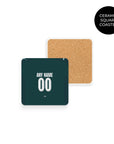 Coaster with the Manchester City 2025-26 Fourth football shirt design by RIPA Football