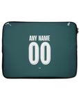 Laptop sleeve with the Manchester City 2025-26 Fourth football shirt design by RIPA Football