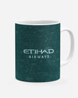Mug with the Manchester City 2025-26 Fourth football shirt design by RIPA Football