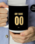 Mug with the Manchester City 2026-27 Away football shirt design by RIPA Football