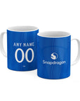 Mug with the Manchester United 2026-27 Away football shirt design by RIPA Football