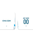 Coaster with the Olympique Marseille 2024-25 Home football shirt design by RIPA Football