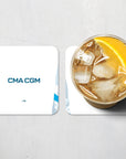 Coaster with the Olympique Marseille 2024-25 Home football shirt design by RIPA Football