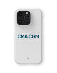 Phone case with the Olympique Marseille 2024-25 Home football shirt design by RIPA Football