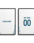 Print with the Olympique Marseille 2024-25 Home football shirt design by RIPA Football