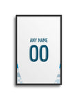 Print with the Olympique Marseille 2024-25 Home football shirt design by RIPA Football