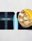 Coaster with the Olympique Marseille 2025-26 Away football shirt design by RIPA Football