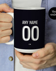 Mug with the Olympique Marseille 2025-26 Away football shirt design by RIPA Football