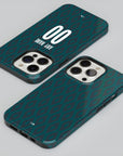 Phone case with the Monaco 2024-25 Prematch football shirt design by RIPA Football