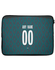 Laptop sleeve with the Monaco 2024-25 Prematch football shirt design by RIPA Football