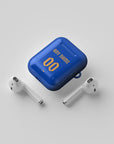 AirPods case with the Monaco 2025-26 Away football shirt design by RIPA Football