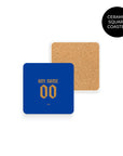 Coaster with the Monaco 2025-26 Away football shirt design by RIPA Football