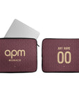 Laptop sleeve with the Monaco 2026-27 Away football shirt design by RIPA Football