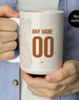 Mug with the Napoli 2025-26 Away football shirt design by RIPA Football