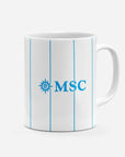 Mug with the Napoli 2026-27 Away football shirt design by RIPA Football