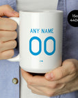 Mug with the Napoli 2026-27 Away football shirt design by RIPA Football