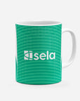 Mug with the Newcastle 2025-26 Away football shirt design by RIPA Football