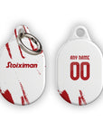 AirTag holder with the Olympiacos 2025-26 Away football shirt design by RIPA Football