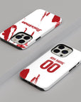 Phone case with the Olympiacos 2025-26 Away football shirt design by RIPA Football
