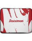 Laptop sleeve with the Olympiacos 2025-26 Away football shirt design by RIPA Football