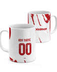 Mug with the Olympiacos 2025-26 Away football shirt design by RIPA Football