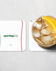 Coaster with the Palmeiras 2026 Away football shirt design by RIPA Football