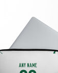 Laptop sleeve with the Palmeiras 2026 Away football shirt design by RIPA Football