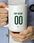 Mug with the Palmeiras 2026 Away football shirt design by RIPA Football
