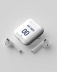 AirPods case with the Paris Saint Germain 2025-26 Away football shirt design by RIPA Football