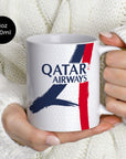 Mug with the Paris Saint Germain 2025-26 Away football shirt design by RIPA Football