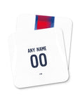 Coaster with the Paris Saint Germain 2026-27 Away football shirt design by RIPA Football
