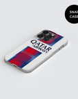 Phone case with the Paris Saint Germain 2026-27 Away football shirt design by RIPA Football