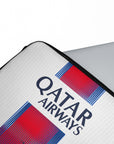 Laptop sleeve with the Paris Saint Germain 2026-27 Away football shirt design by RIPA Football