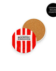 Coaster with the PSV 2024-25 Home football shirt design by RIPA Football