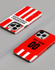 Phone case with the PSV 2024-25 Home football shirt design by RIPA Football