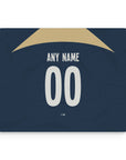 Mouse pad with the UNAM 2023-24 Away football shirt design by RIPA Football