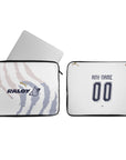 Laptop sleeve with the UNAM 2026-27 Away football shirt design by RIPA Football
