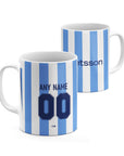 Mug with the Racing Club 2025-26 Home football shirt design by RIPA Football