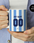 Mug with the Racing Club 2025-26 Home football shirt design by RIPA Football
