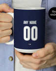 Mug with the Racing Club 2026 Away football shirt design by RIPA Football