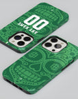 Phone case with the Real Betis 2025-26 Prematch football shirt design by RIPA Football