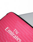 Laptop sleeve with the Real Madrid 2014-15 Away football shirt design by RIPA Football