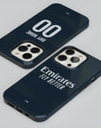 Phone case with the Real Madrid 2025-26 Away football shirt design by RIPA Football