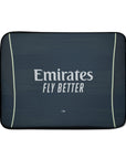 Laptop sleeve with the Real Madrid 2025-26 Away football shirt design by RIPA Football