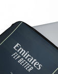 Laptop sleeve with the Real Madrid 2025-26 Away football shirt design by RIPA Football